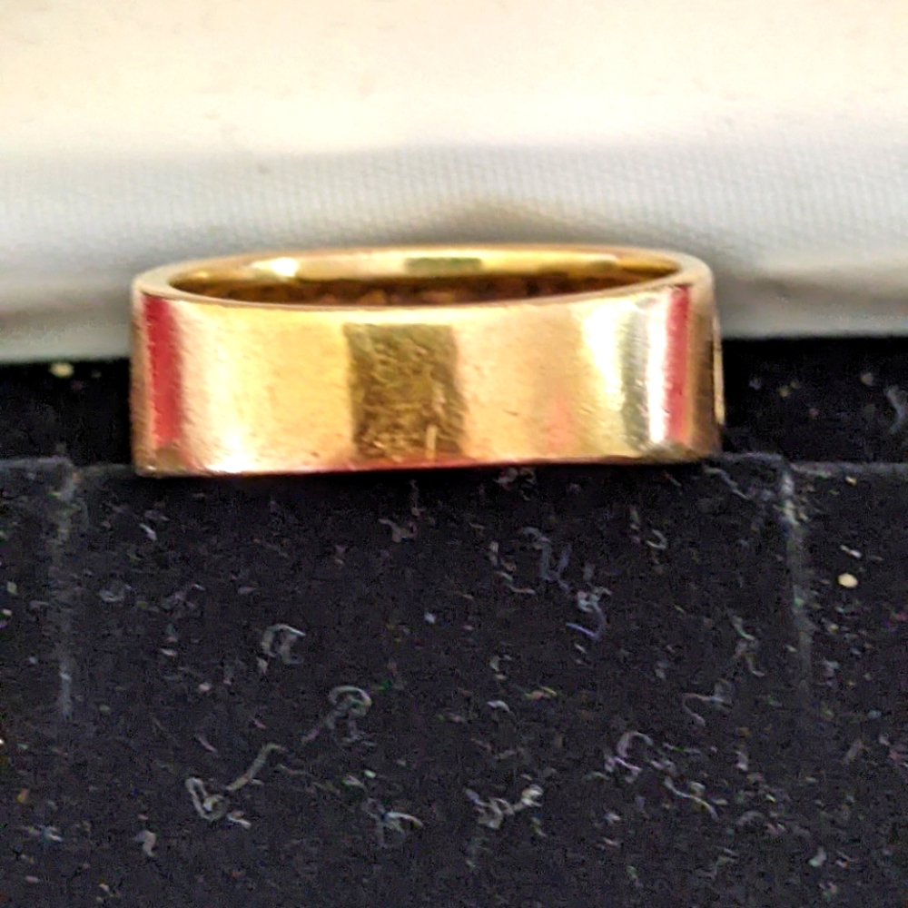 14K ๐ GOLD MEN'S DIAMONDS SIGNET RING - Picture 8 of 11
